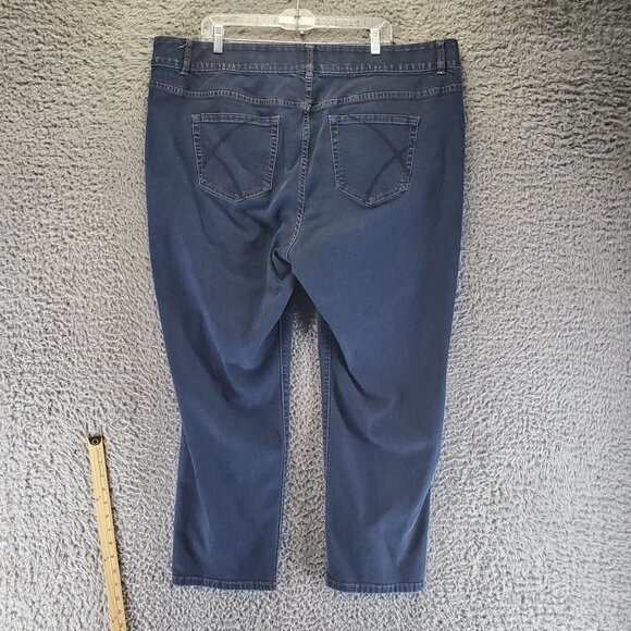 Lane Bryant Jeans Womens 24 Short Plus Blue Straight Tighter Tummy Technology - Picture 10 of 11